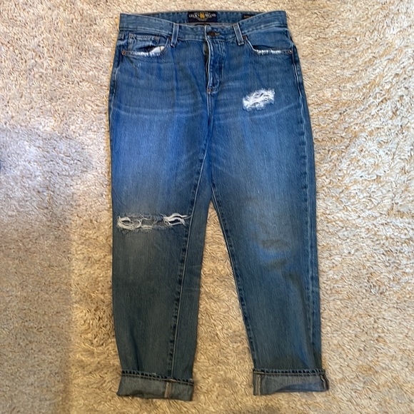 Lucky Brand Denim - 🍀 Lucky Brand Sienna Slim Boyfriend Button Fly 6/28 Distressed, Medium Wash